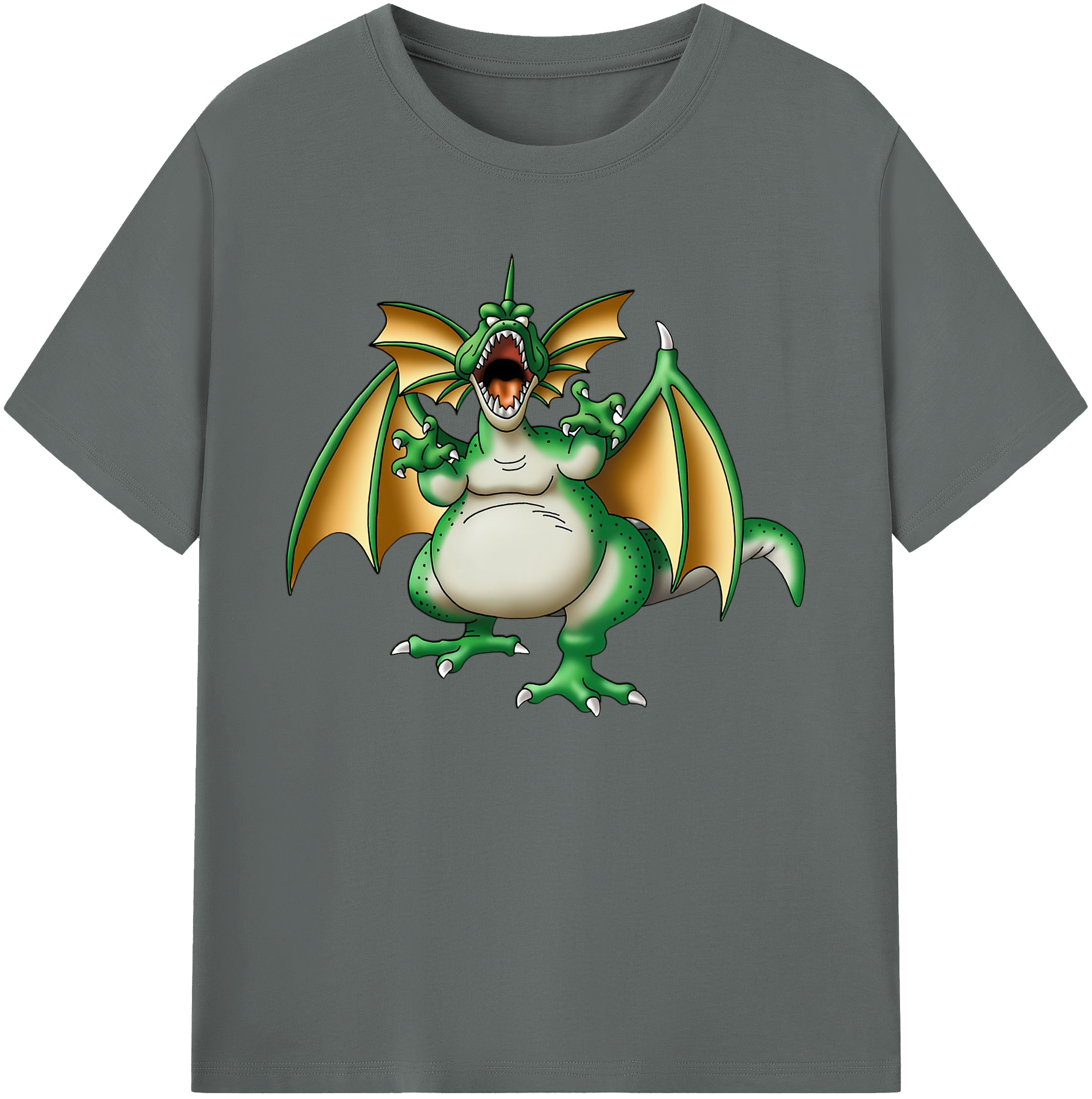 （画像用） ドラゴンクエスト Doragon Kuesuto Dragon Quest 綿100％ メンズ半袖Tシャツ｜肌触りやわらか＆通気性